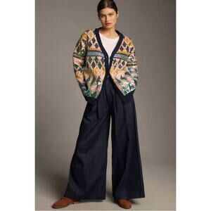 Anthropologie Maeve Sequin Oversized Cardigan XS